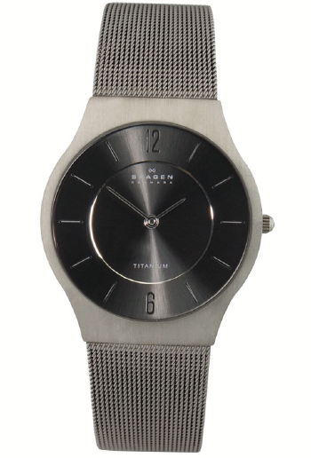 SKAGEN 233LSTM Slimline Edelstahl Herren Armbanduhr NEU